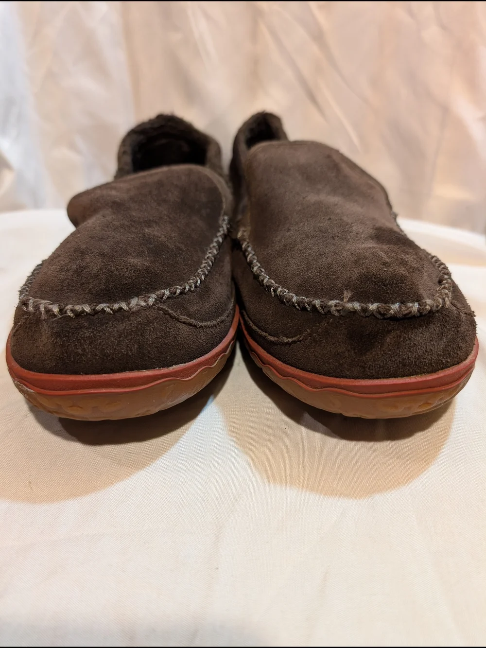 L.L. Bean Dark Brown Suede Slip-On Moccasin Loafers